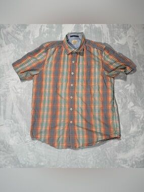 Tommy Bahama Men’s Plaid Short Sleeve Button Front Shirt Size Large L